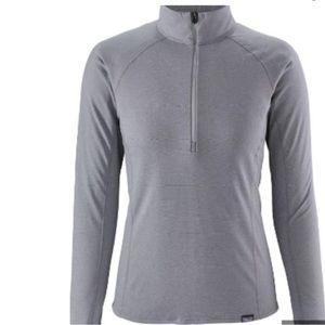 Patagonia Midweight Capilene Baselayer Gray Silver Polartec Quarter Zip